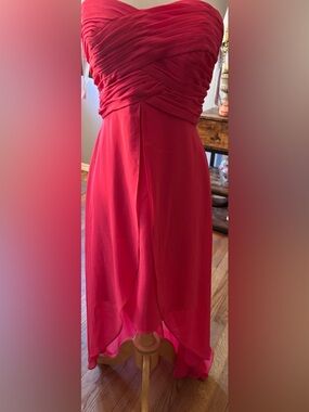 Women's Red Draped Wrap Skirt